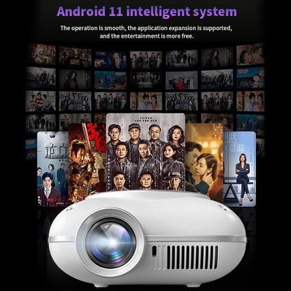 Cheerlux C1 Basic Version 1280x720P 100ANSI Bluetooth 5.1 Smart Projector, EU Plug(White) - Mini Projector by Cheerlux | Online Shopping UK | buy2fix