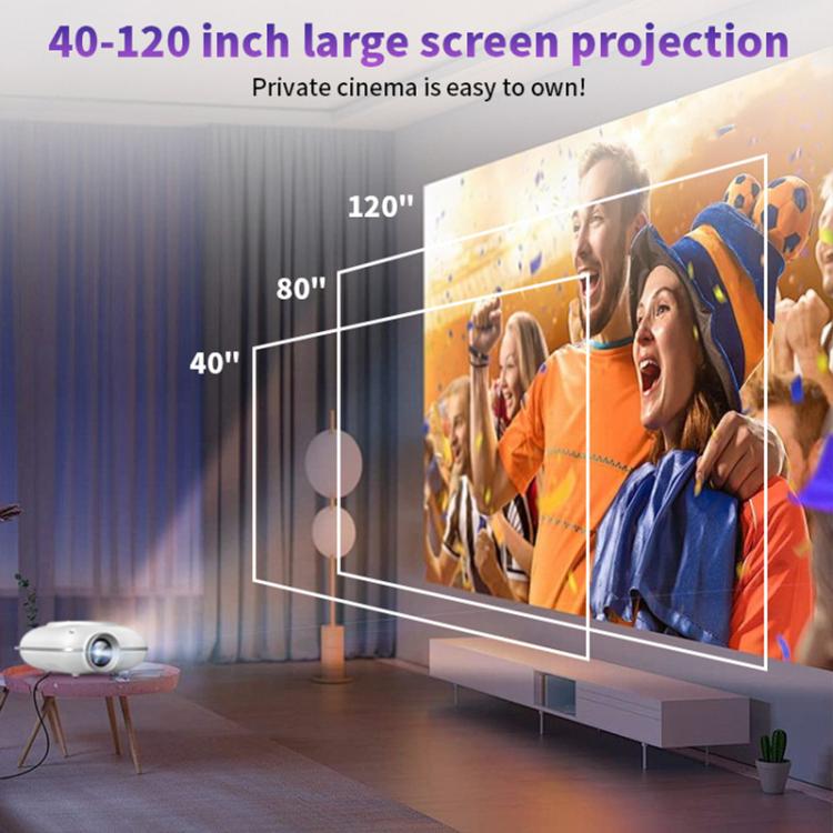 Cheerlux C1 Android Version 1280x720P 100ANSI Bluetooth 5.1 Smart Projector, US Plug(Orange) - Mini Projector by Cheerlux | Online Shopping UK | buy2fix