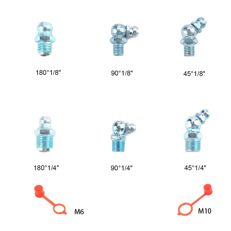 220 in 1 Zerk Oil Grease Fitting Assortment Kits with Dust Cover Cap - Pipes & Fittings by buy2fix | Online Shopping UK | buy2fix