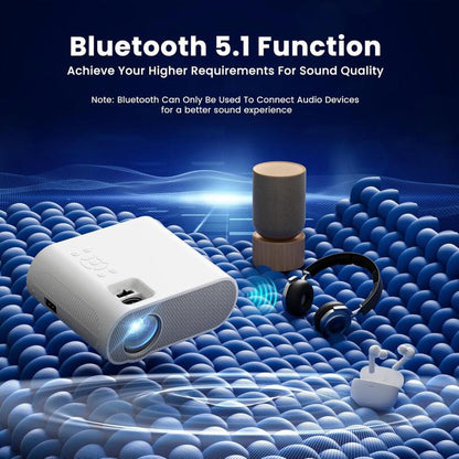 Cheerlux C10 Google TV Version 2K Dongle 1920x1080P 300ANSI Smart Projector, US Plug(White) - Mini Projector by Cheerlux | Online Shopping UK | buy2fix