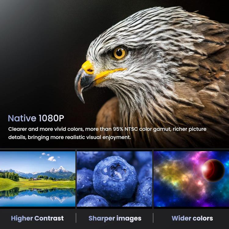 Cheerlux C16A Android Version 1920x1080P 450ANSI Smart Projector, UK Plug(Black) - Mini Projector by Cheerlux | Online Shopping UK | buy2fix