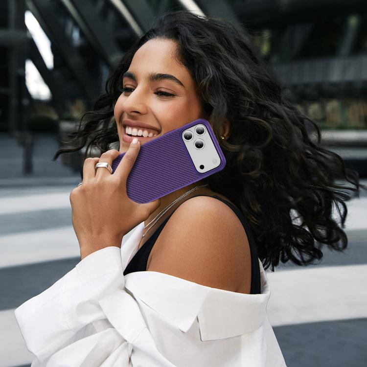 For iPhone 17 Pro Max Carbon Fiber Texture Skin-feel MagSafe Phone Case(Purple) - iPhone 17 Pro Max Cases by buy2fix | Online Shopping UK | buy2fix