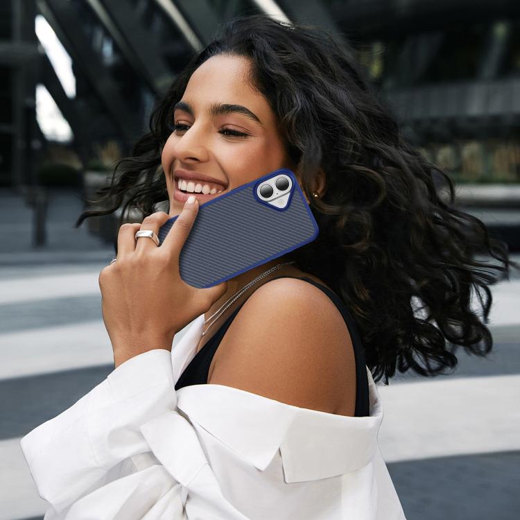 For iPhone 17 Carbon Fiber Texture Skin-feel MagSafe Phone Case(Blue) - iPhone 17 Cases by buy2fix | Online Shopping UK | buy2fix