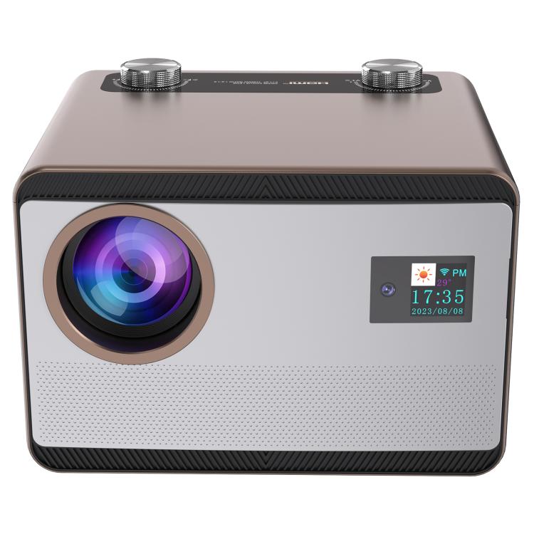 Cheerlux C58A1 Android Version 1920x1080P 650ANSI Smart Projector, UK Plug, with Front Display(Tarnish) - Mini Projector by Cheerlux | Online Shopping UK | buy2fix