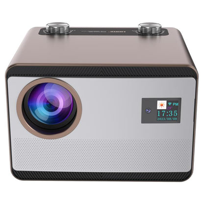 Cheerlux C58A1 Android Version 1920x1080P 650ANSI Smart Projector, UK Plug, with Front Display(Tarnish) - Mini Projector by Cheerlux | Online Shopping UK | buy2fix