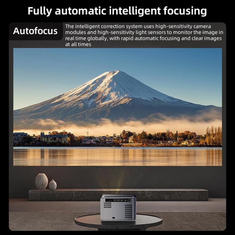 Cheerlux C58A1 Android Version 1920x1080P 650ANSI Smart Projector, AU Plug, with Front Display(Tarnish) - Mini Projector by Cheerlux | Online Shopping UK | buy2fix