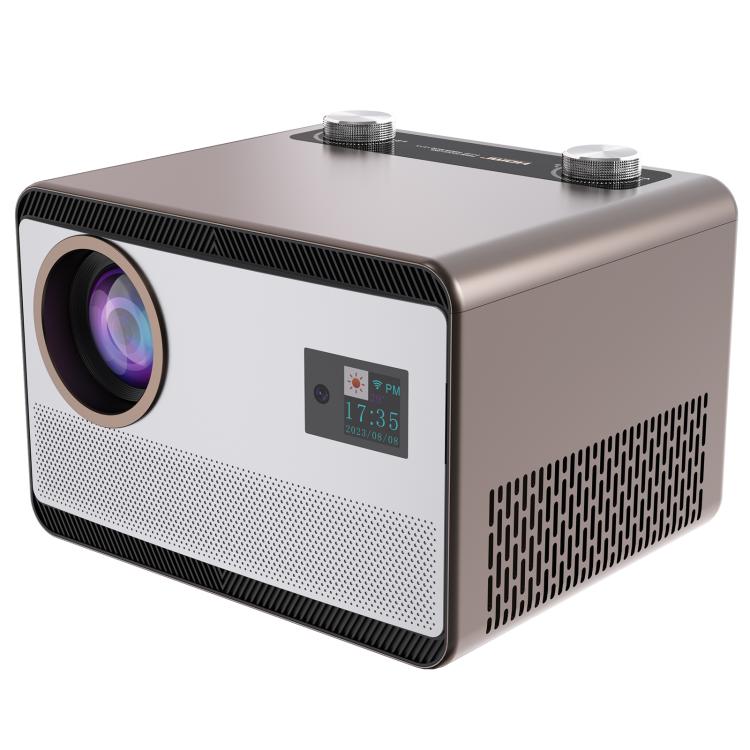 Cheerlux C58A1 Whale OS Version 1920x1080P 650ANSI Smart Projector, EU Plug, with Front Display(Tarnish) - Mini Projector by Cheerlux | Online Shopping UK | buy2fix