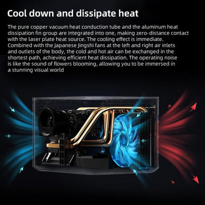 Cheerlux C58A1 Whale OS Version 1920x1080P 650ANSI Smart Projector, EU Plug, with Front Display(Tarnish) - Mini Projector by Cheerlux | Online Shopping UK | buy2fix