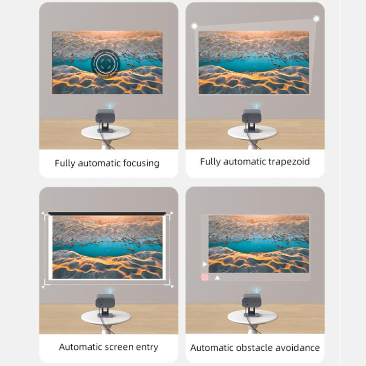 Cheerlux E1C Whale OS Version 1920x1080P 250ANSI Smart Projector, EU Plug(Tarnish) - Mini Projector by Cheerlux | Online Shopping UK | buy2fix