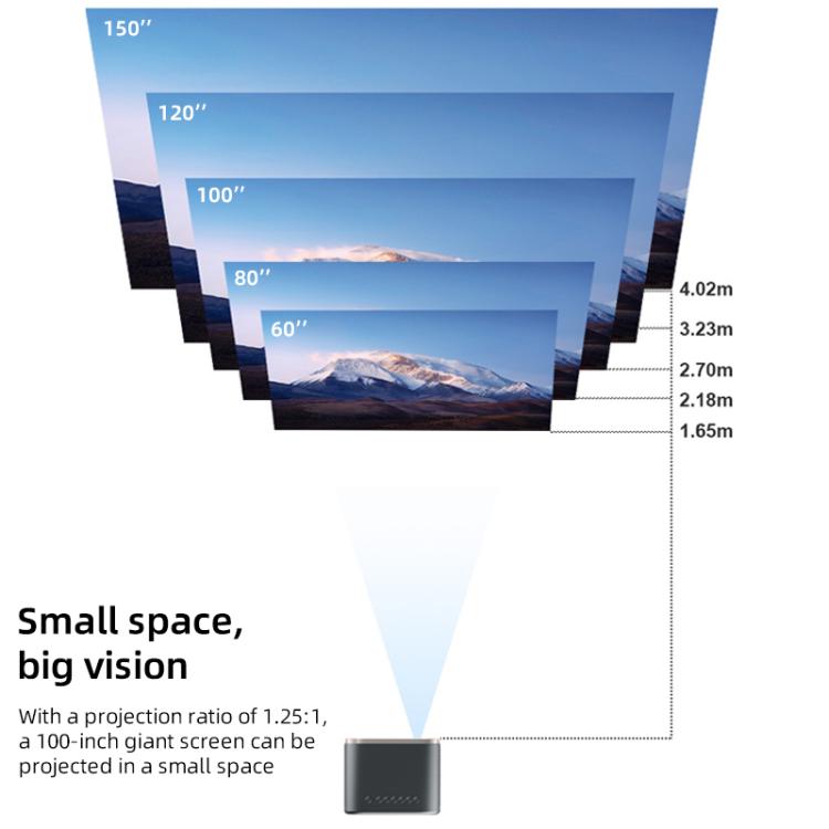 Cheerlux E1C Whale OS Version 1920x1080P 250ANSI Smart Projector, AU Plug(Tarnish) - Mini Projector by Cheerlux | Online Shopping UK | buy2fix