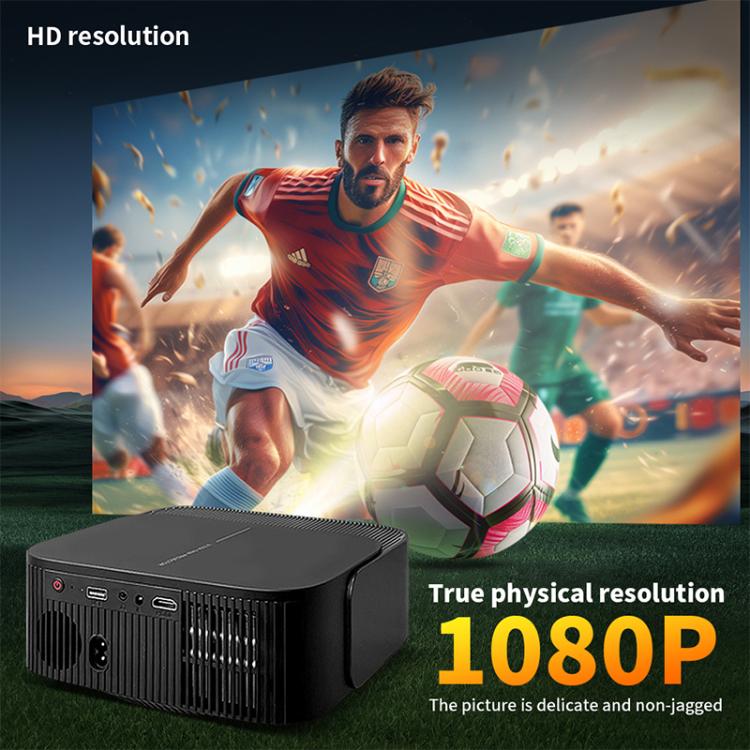 Cheerlux E2C Same Screen Version 1920x1080P 300ANSI Smart Projector, UK Plug(Black) - Mini Projector by Cheerlux | Online Shopping UK | buy2fix