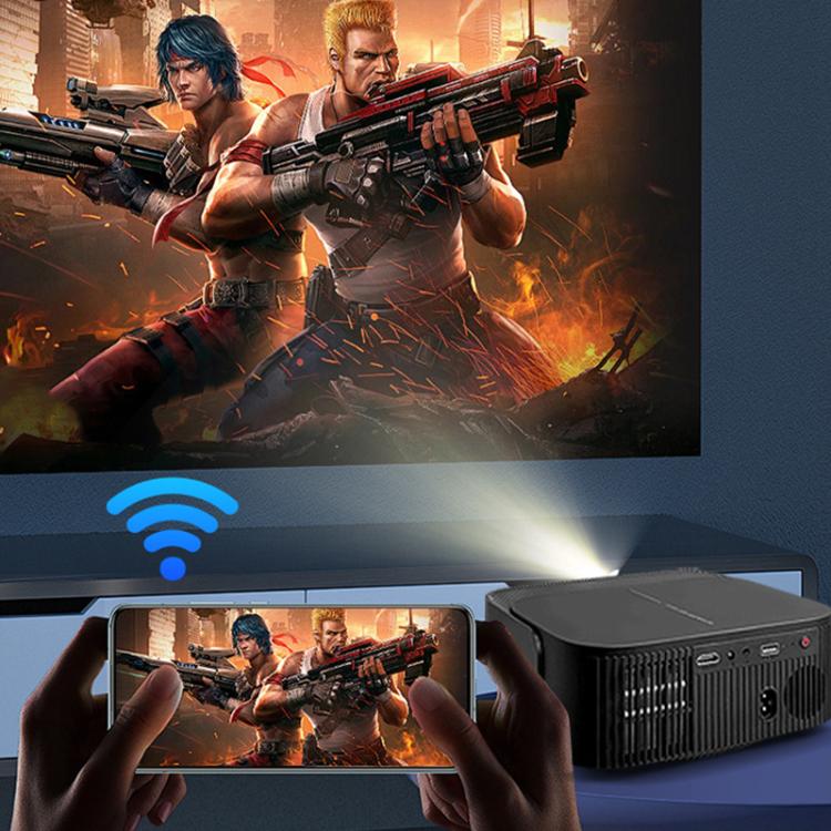 Cheerlux E2C Same Screen Version 1920x1080P 300ANSI Smart Projector, EU Plug(Black) - Mini Projector by Cheerlux | Online Shopping UK | buy2fix