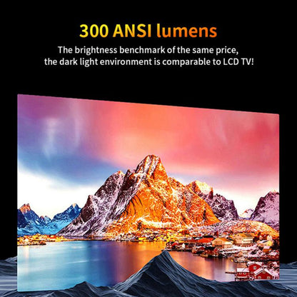 Cheerlux E2C Same Screen Version 1920x1080P 300ANSI Smart Projector, EU Plug(Black) - Mini Projector by Cheerlux | Online Shopping UK | buy2fix