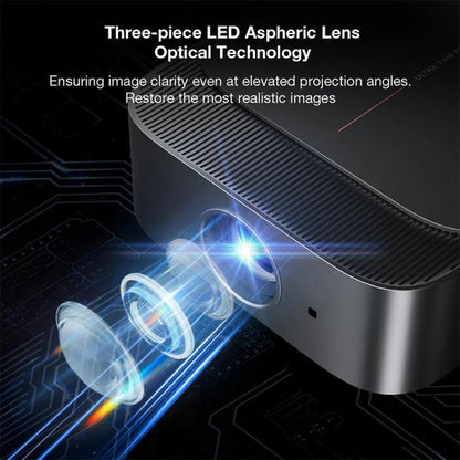 Cheerlux E2C Same Screen Version 1920x1080P 300ANSI Smart Projector, AU Plug(Black) - Mini Projector by Cheerlux | Online Shopping UK | buy2fix