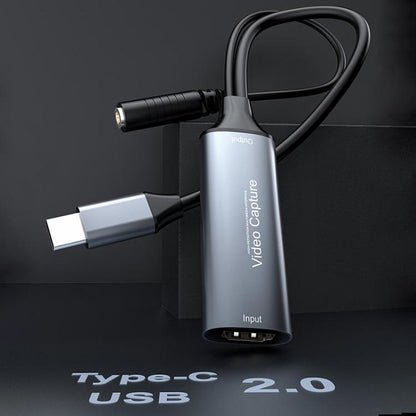 U2 4K 30Hz HDMI to Type-C HD Video Capture Card with Microphone Mixer - Video Capture Solutions by buy2fix | Online Shopping UK | buy2fix