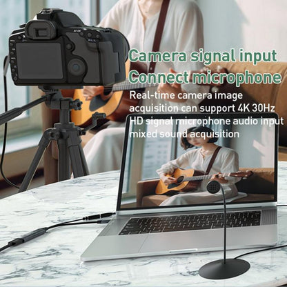 U2 4K 30Hz HDMI to Type-C HD Video Capture Card with Microphone Mixer - Video Capture Solutions by buy2fix | Online Shopping UK | buy2fix