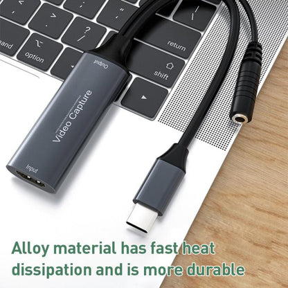 U2 4K 30Hz HDMI to Type-C HD Video Capture Card with Microphone Mixer - Video Capture Solutions by buy2fix | Online Shopping UK | buy2fix