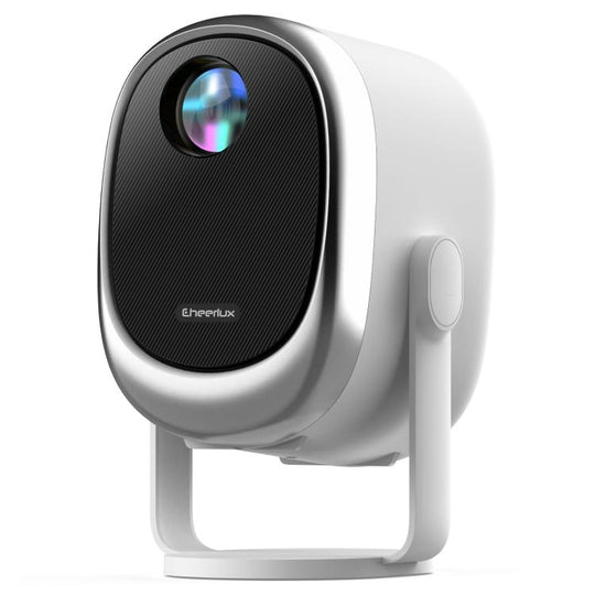 Cheerlux H1 Whale OS Version 1280x720P 180ANSI Smart Projector, UK Plug, with Gimbal(White)