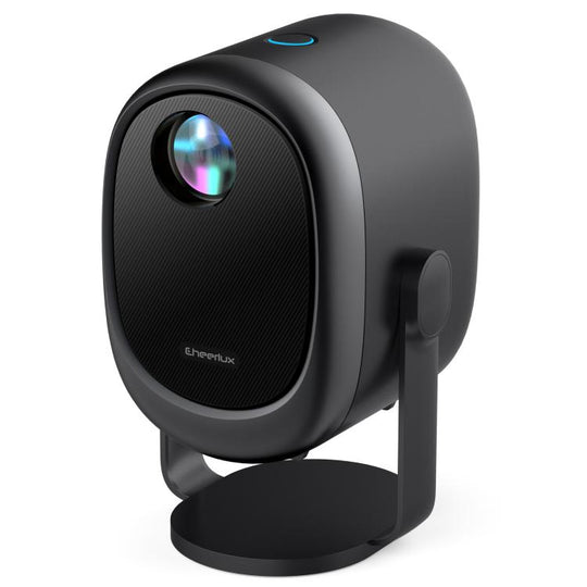 Cheerlux H1 Whale OS Version 1280x720P 180ANSI Smart Projector, UK Plug, with Gimbal(Dark Grey)