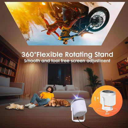 Cheerlux H1 Whale OS Version 1280x720P 180ANSI Smart Projector, EU Plug, with Gimbal(Tarnish) - Mini Projector by Cheerlux | Online Shopping UK | buy2fix