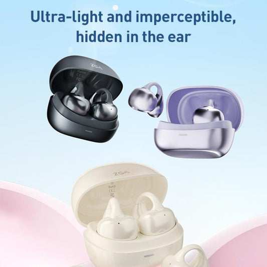 ZGA GS21 Ear Clip Wireless Bluetooth Earphones(Purple) - Bluetooth Earphone by ZGA | Online Shopping UK | buy2fix