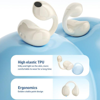 ZGA GS21 Ear Clip Wireless Bluetooth Earphones(Beige) - Bluetooth Earphone by ZGA | Online Shopping UK | buy2fix