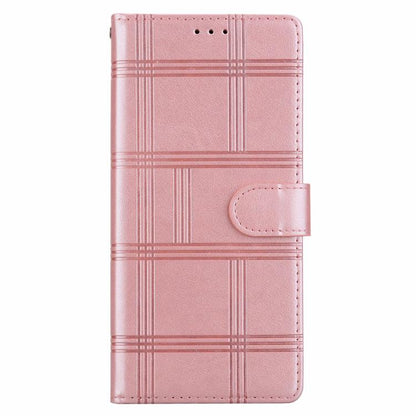 For iPhone Air Embossed Checkered Leather Phone Case(Pink) - iPhone Air Cases by buy2fix | Online Shopping UK | buy2fix