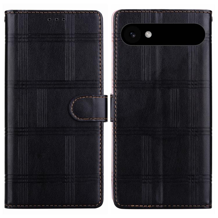 For iPhone Air Embossed Checkered Leather Phone Case(Black) - iPhone Air Cases by buy2fix | Online Shopping UK | buy2fix