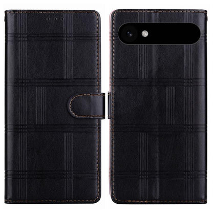 For iPhone Air Embossed Checkered Leather Phone Case(Black) - iPhone Air Cases by buy2fix | Online Shopping UK | buy2fix