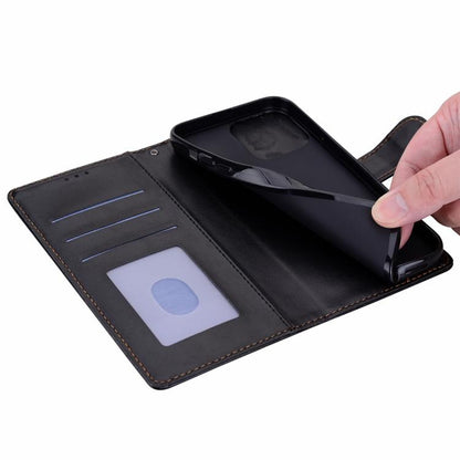 For iPhone Air Embossed Checkered Leather Phone Case(Black) - iPhone Air Cases by buy2fix | Online Shopping UK | buy2fix