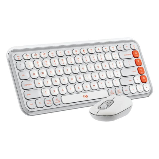 Logitech POP ICON COMBO Wireless Bluetooth Keyboard and Mouse Set(White) - Wireless Keyboard by Logitech | Online Shopping UK | buy2fix
