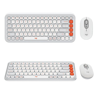 Logitech POP ICON COMBO Wireless Bluetooth Keyboard and Mouse Set(White) - Wireless Keyboard by Logitech | Online Shopping UK | buy2fix