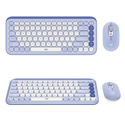 Logitech POP ICON COMBO Wireless Bluetooth Keyboard and Mouse Set(Purple) - Wireless Keyboard by Logitech | Online Shopping UK | buy2fix