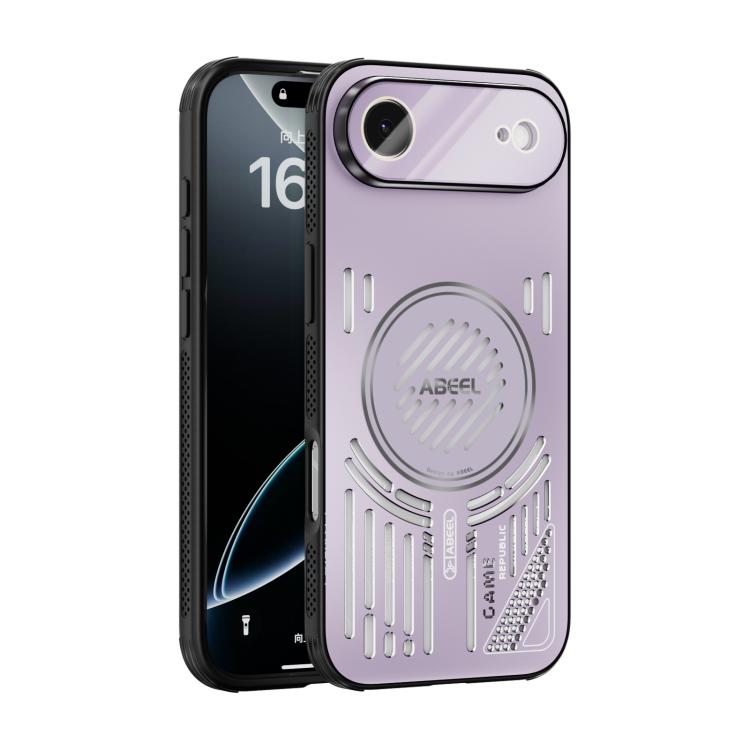 For iPhone Air ABEEL Ice Fox Series Magsafe Heat Sink Cooling Phone Case(Pink Purple) - iPhone Air Cases by buy2fix | Online Shopping UK | buy2fix