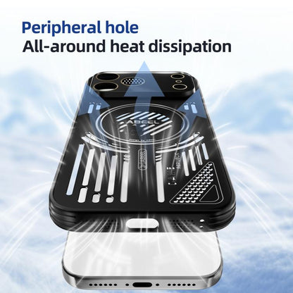 For iPhone 17 Pro Max ABEEL Ice Fox Series Magsafe Heat Sink Cooling Phone Case(Black) - iPhone 17 Pro Max Cases by buy2fix | Online Shopping UK | buy2fix