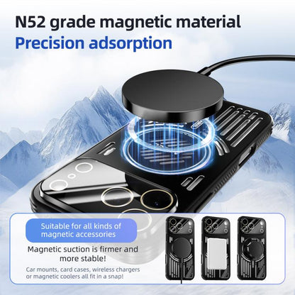 For iPhone 17 Pro Max ABEEL Ice Fox Series Magsafe Heat Sink Cooling Phone Case(Blue) - iPhone 17 Pro Max Cases by buy2fix | Online Shopping UK | buy2fix