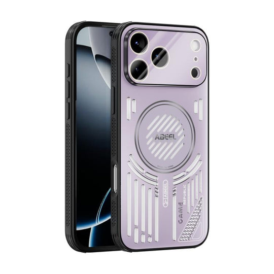 For iPhone 17 Pro Max/18 Pro Max ABEEL Ice Fox Series Magsafe Heat Sink Cooling Phone Case(Pink Purple)