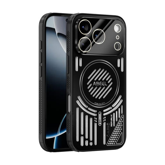 For iPhone 17 Pro/18 Pro ABEEL Ice Fox Series Magsafe Heat Sink Cooling Phone Case(Black)
