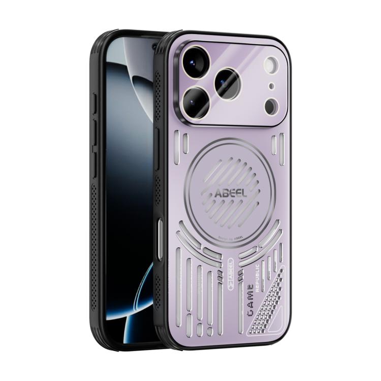 For iPhone 17 Pro ABEEL Ice Fox Series Magsafe Heat Sink Cooling Phone Case(Pink Purple) - iPhone 17 Pro Cases by buy2fix | Online Shopping UK | buy2fix