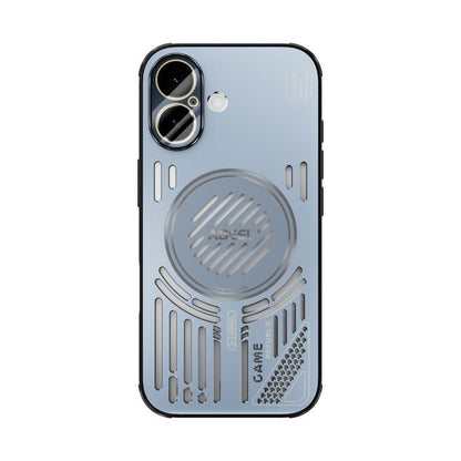 For iPhone 17 ABEEL Ice Fox Series Magsafe Heat Sink Cooling Phone Case(Blue) - iPhone 17 Cases by buy2fix | Online Shopping UK | buy2fix