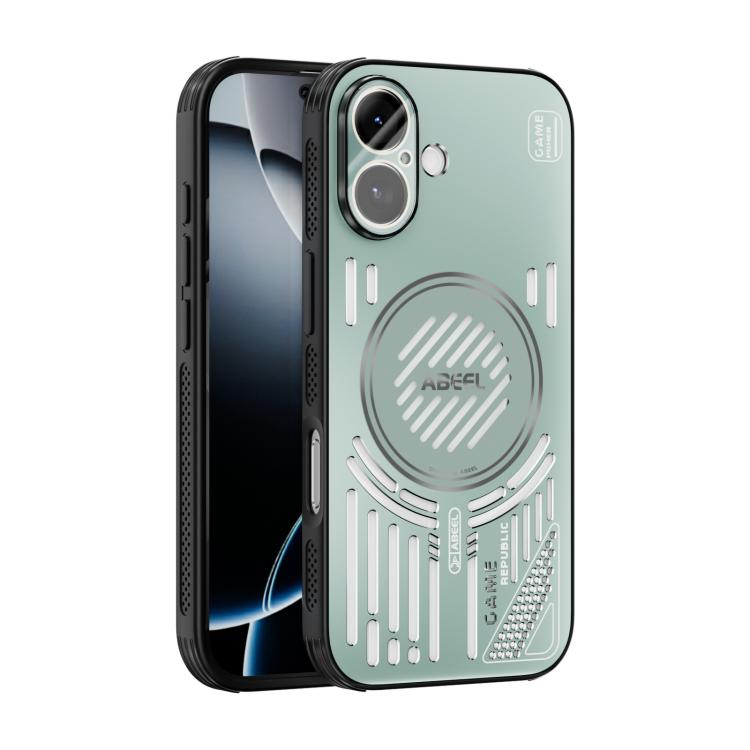 For iPhone 17 ABEEL Ice Fox Series Magsafe Heat Sink Cooling Phone Case(Light Green) - iPhone 17 Cases by buy2fix | Online Shopping UK | buy2fix