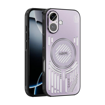 For iPhone 17 ABEEL Ice Fox Series Magsafe Heat Sink Cooling Phone Case(Pink Purple) - iPhone 17 Cases by buy2fix | Online Shopping UK | buy2fix