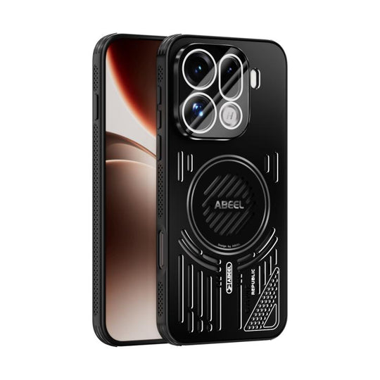 For OPPO Find X9 Pro ABEEL Ice Fox Series Magsafe Heat Sink Cooling Phone Case(Black)