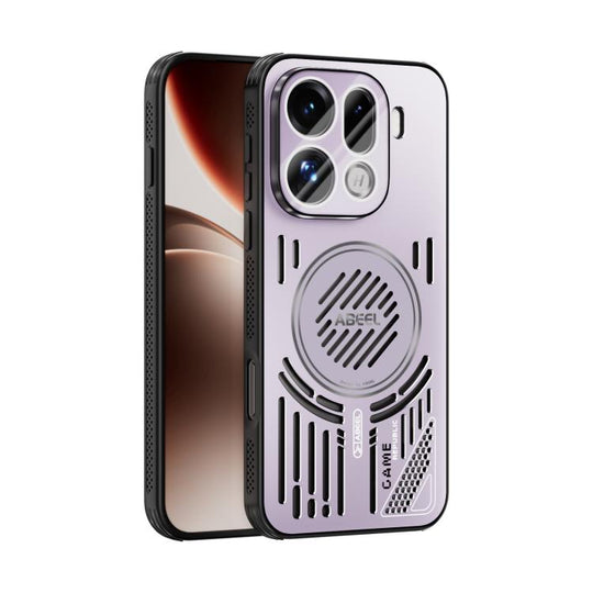 For OPPO Find X9 Pro ABEEL Ice Fox Series Magsafe Heat Sink Cooling Phone Case(Pink Purple)
