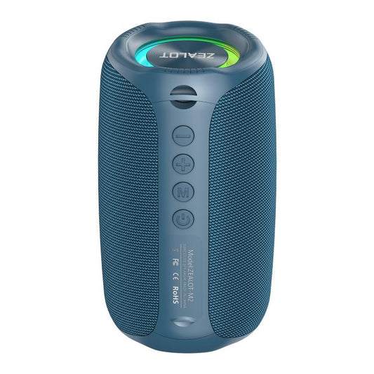 Zealot M2 8W Portable Outdoor RGB Bluetooth Speaker, without Microphone(Blue) - Desktop Speaker by ZEALOT | Online Shopping UK | buy2fix