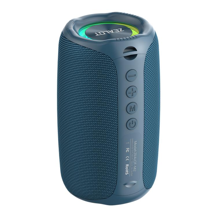 Zealot M2 8W Portable Outdoor RGB Bluetooth Speaker, without Microphone(Blue) - Desktop Speaker by ZEALOT | Online Shopping UK | buy2fix
