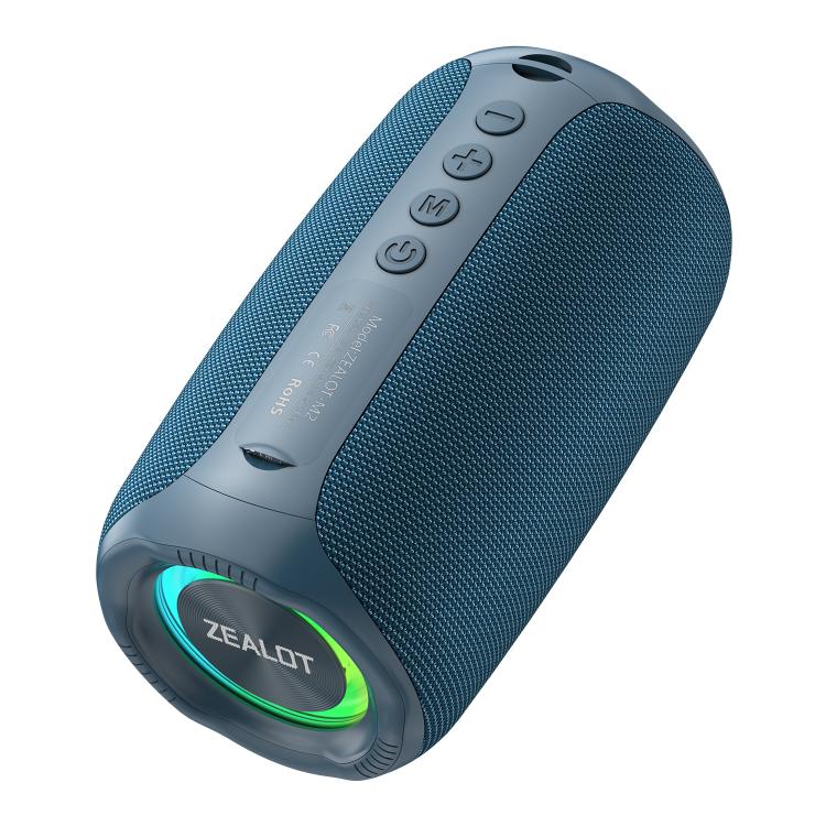 Zealot M2 8W Portable Outdoor RGB Bluetooth Speaker, without Microphone(Blue) - Desktop Speaker by ZEALOT | Online Shopping UK | buy2fix