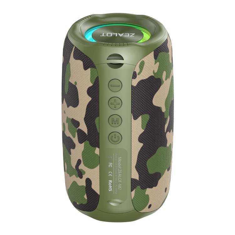 Zealot M2 8W Portable Outdoor RGB Bluetooth Speaker, without Microphone(Camouflage) - Desktop Speaker by ZEALOT | Online Shopping UK | buy2fix