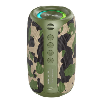 Zealot M2 8W Portable Outdoor RGB Bluetooth Speaker, without Microphone(Camouflage) - Desktop Speaker by ZEALOT | Online Shopping UK | buy2fix