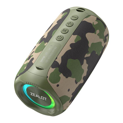 Zealot M2 8W Portable Outdoor RGB Bluetooth Speaker, without Microphone(Camouflage) - Desktop Speaker by ZEALOT | Online Shopping UK | buy2fix